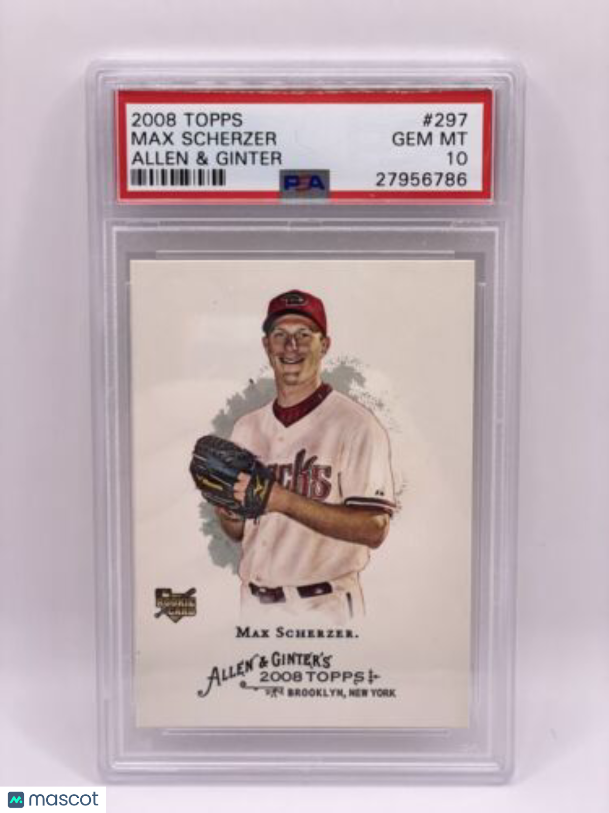 Max Scherzer 2008 Topps Allen & Ginter Rookie # 297 PSA 10 GEM MINT