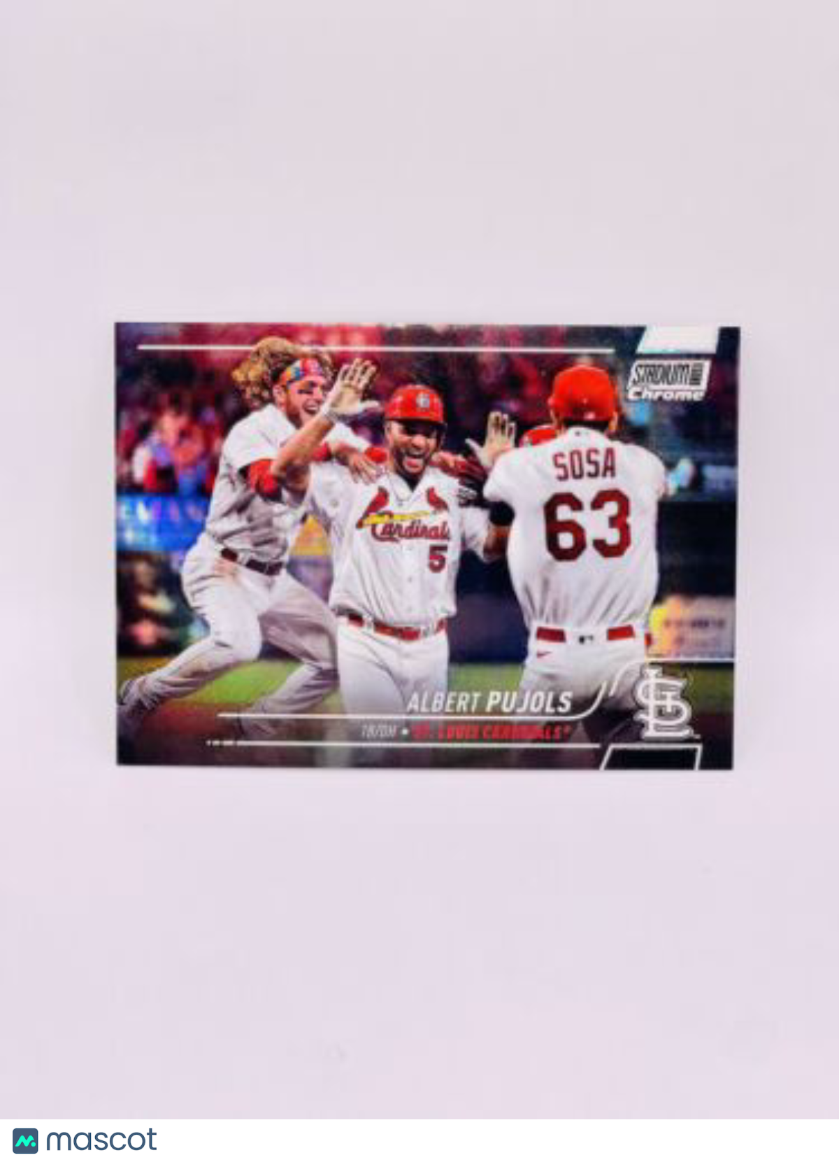 Albert Pujols 2022 Topps Stadium Club Chrome Pearl White Parallel /30
