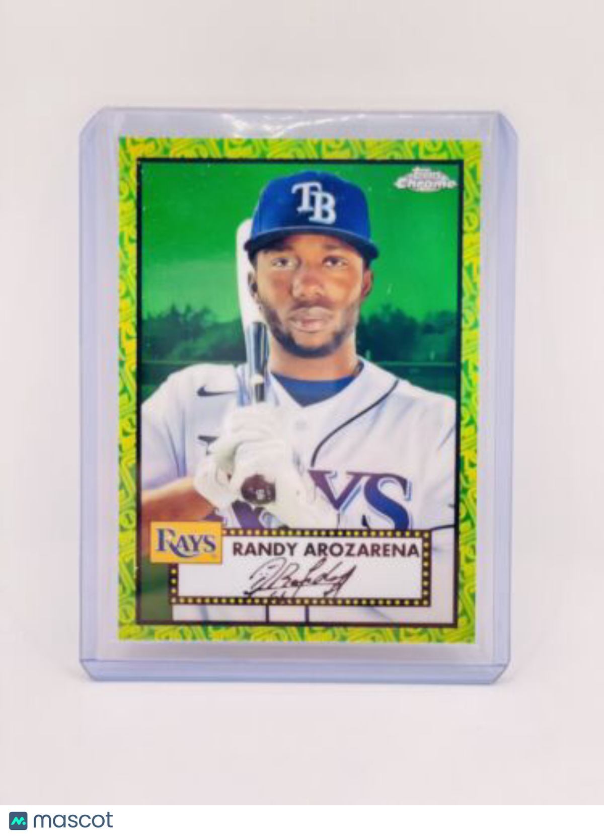 RANDY AROZARENA 2021 Topps Chrome Platinum GREEN/YELLOW REFRACTOR /99 RAYS