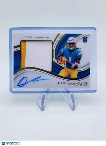 QUENTIN JOHNSTON 2023 IMMACULATE PREMIUM PATCH AUTO /99 CHARGERS