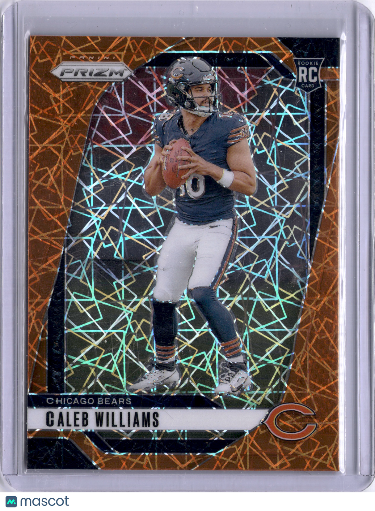 Caleb Williams 2024 Panini Prizm Orange Laser Rookie RC Bears