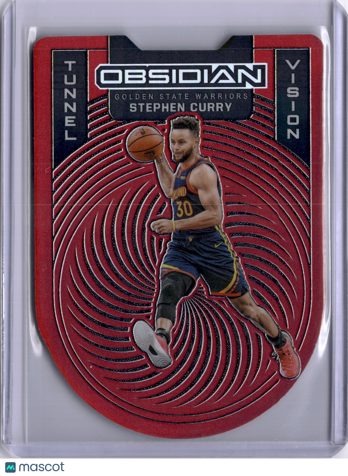 Stephen Curry 2020-21 Panini Obsidian Tunnel Vision Electric Etch Red Flood