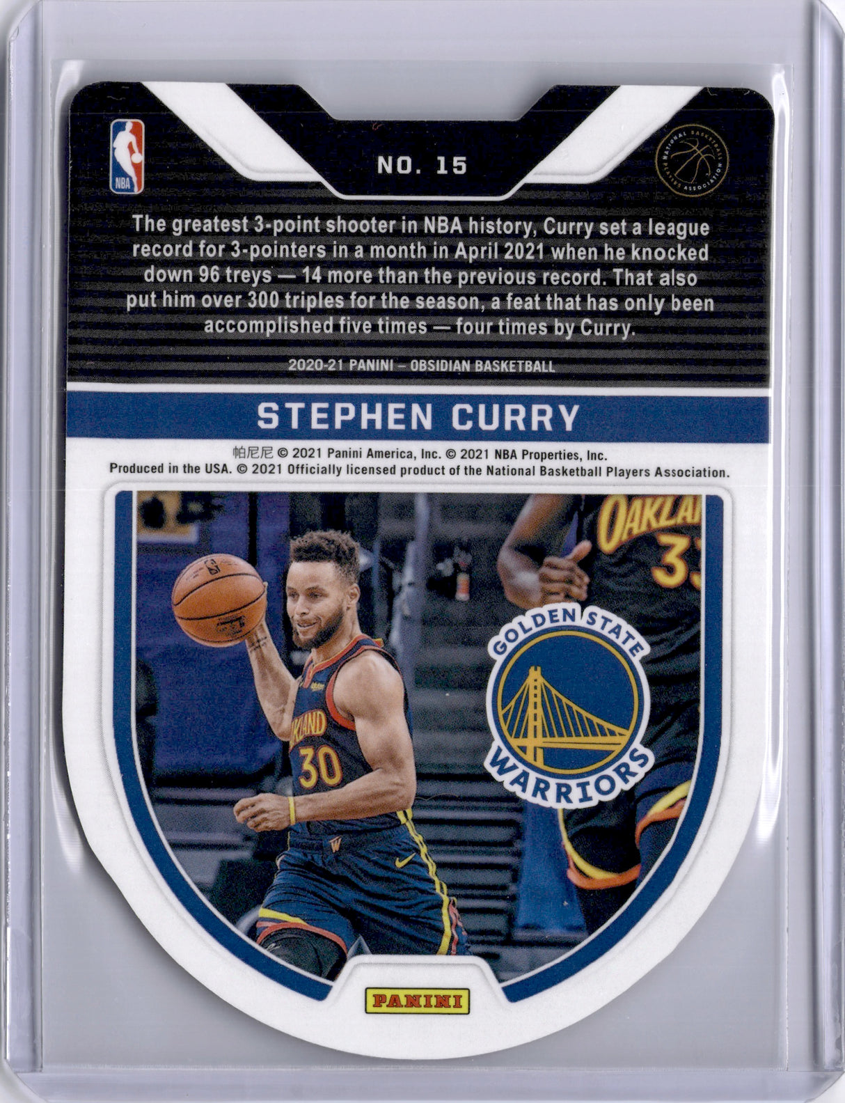 Stephen Curry 2020-21 Panini Obsidian Tunnel Vision Electric Etch Red Flood