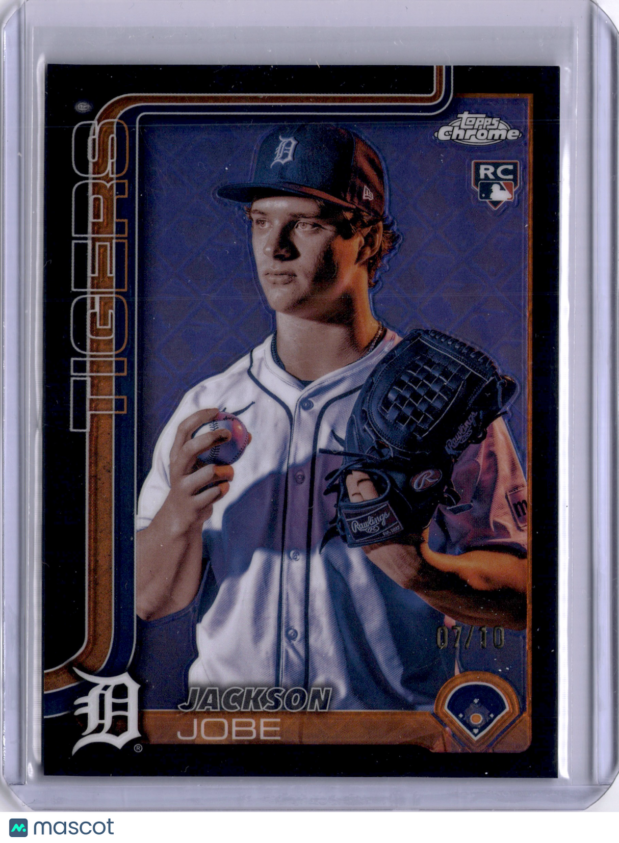 Jackson Jobe 2025 Topps Chrome Logofractor Black /10 Image Variation RC Rookie