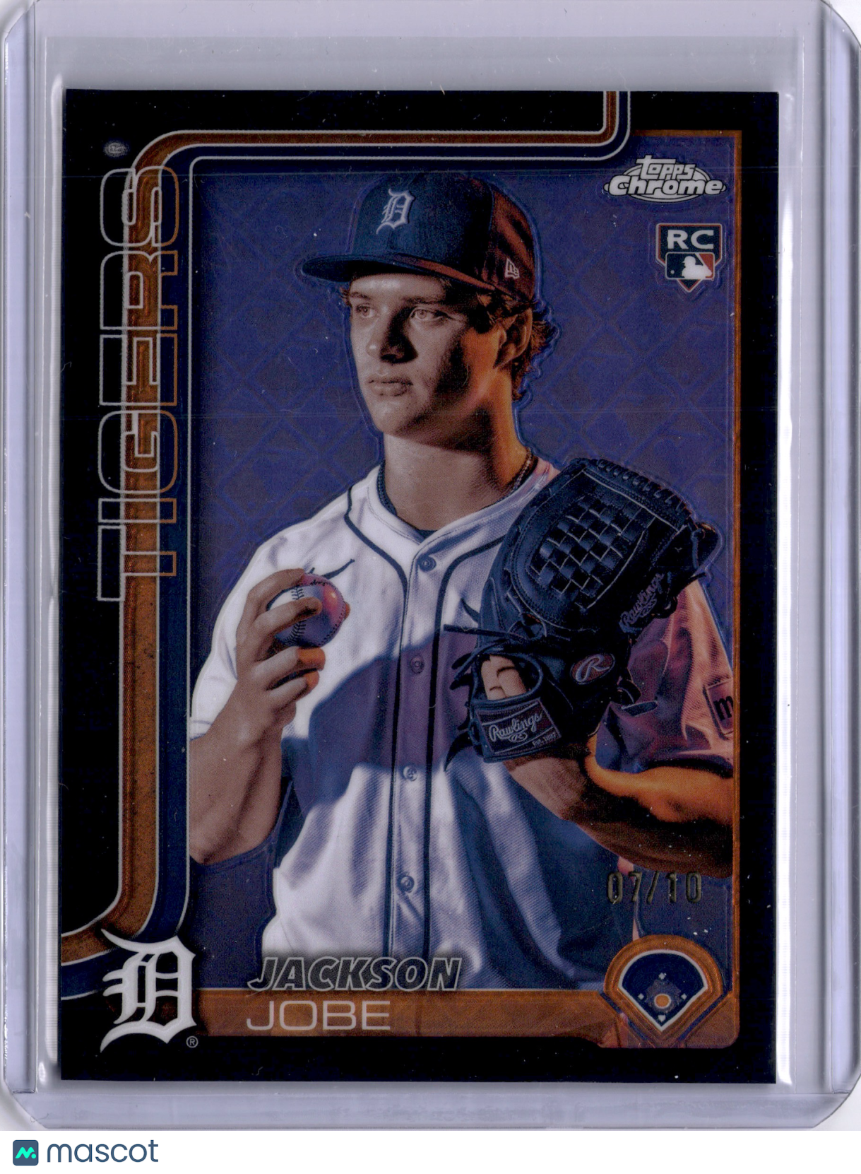 Jackson Jobe 2025 Topps Chrome Logofractor Black /10 Image Variation RC Rookie