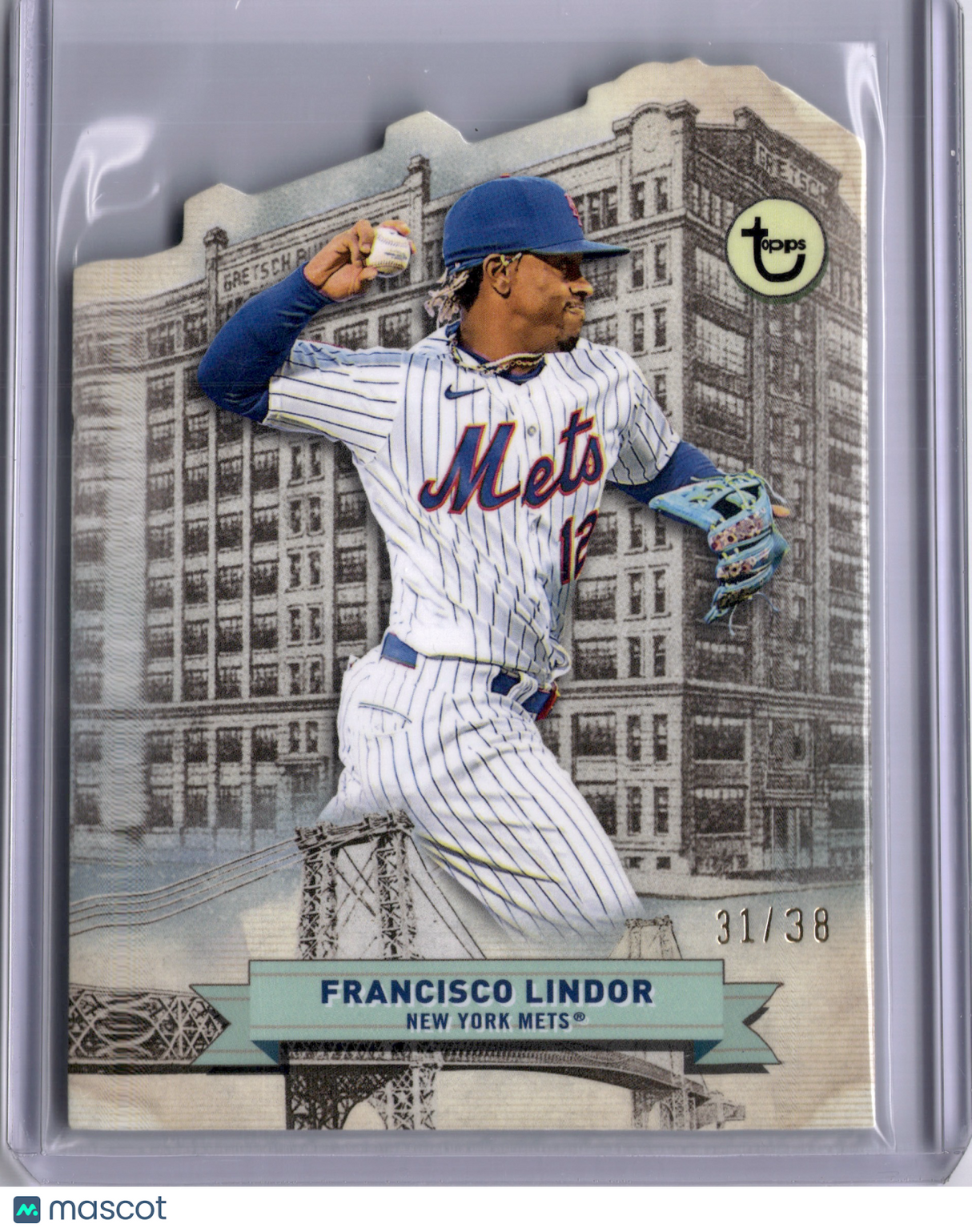 Francisco Lindor 2023 Topps Brooklyn Collection Broadway Die Cut /38 Mets