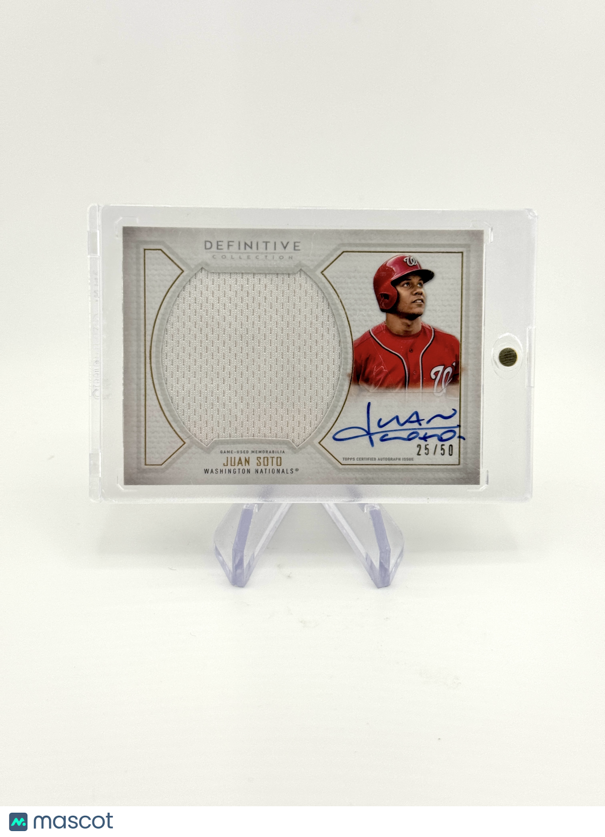 Juan Soto 2019 Topps Definitive Collection Auto Relic Patch /50 Nationals Mets