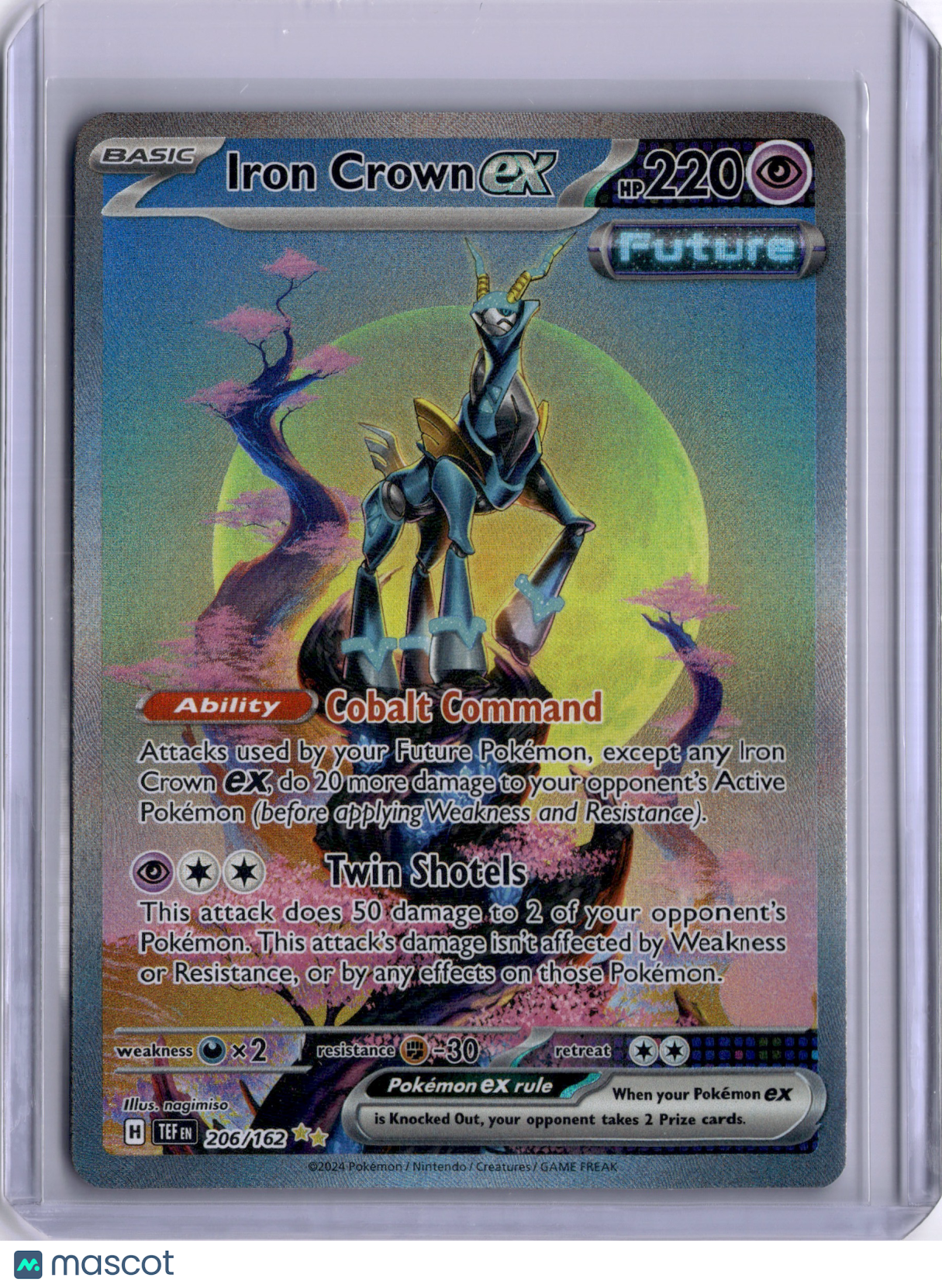 Iron Crown EX 2024 Pokemon Stellar Crown 206/162 Full Art