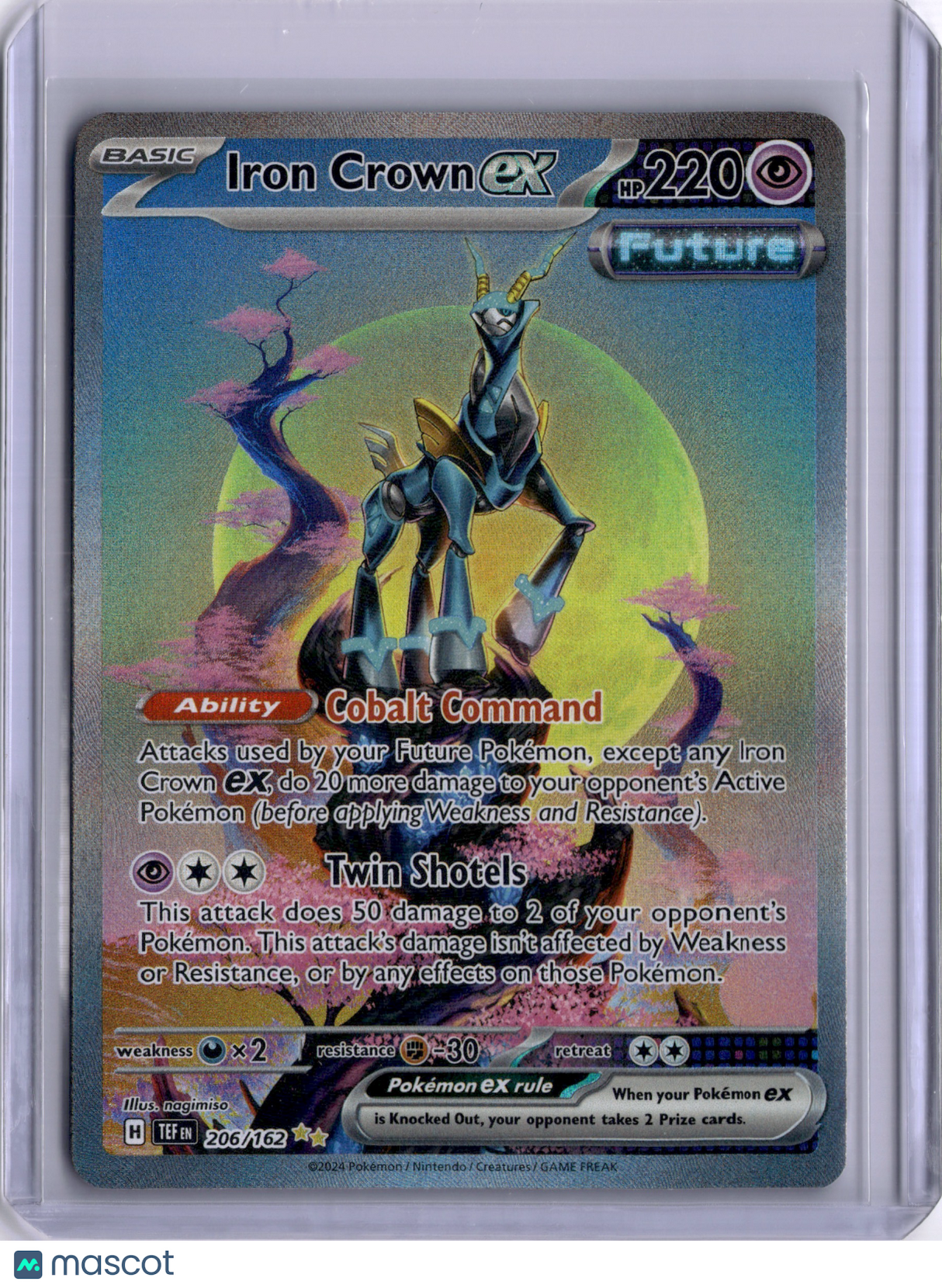 Iron Crown EX 2024 Pokemon Stellar Crown 206/162 Full Art