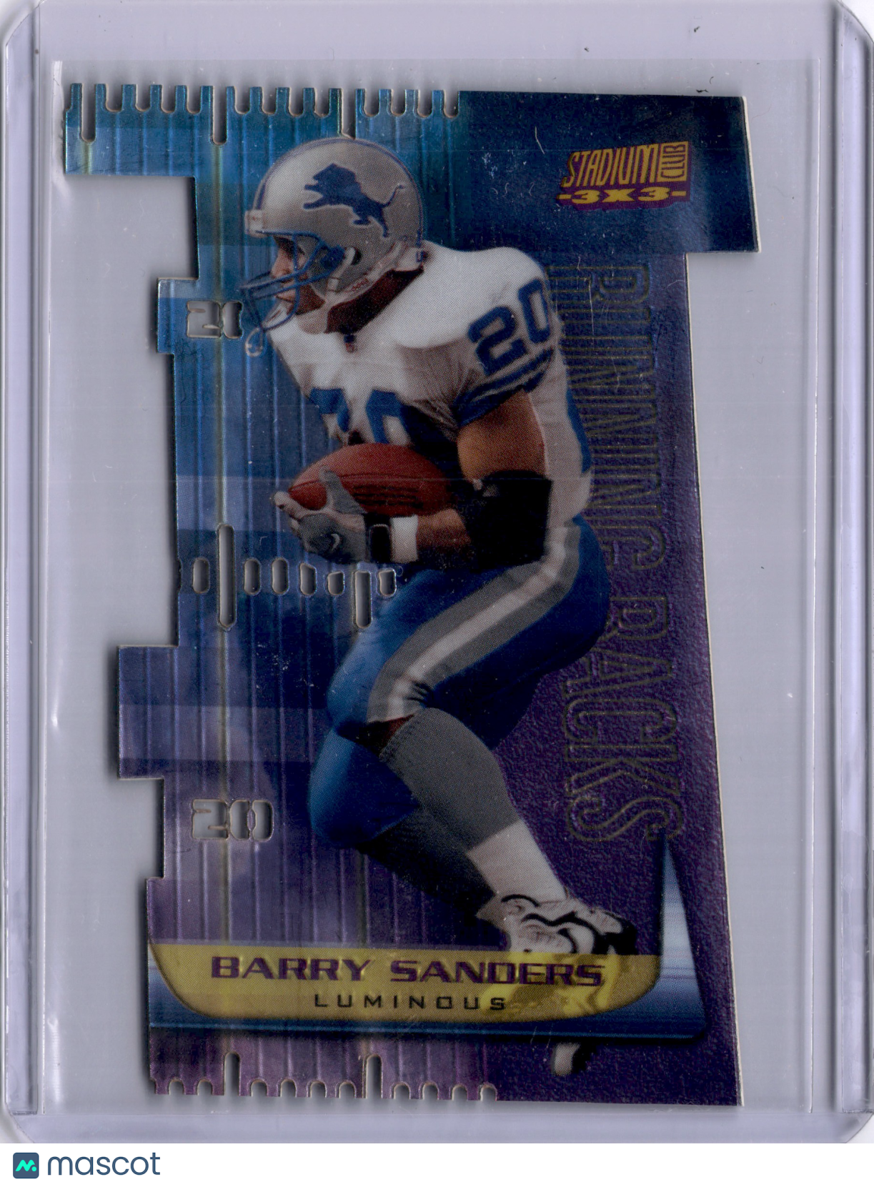 Barry Sanders 1999 Topps Stadium Club 3x3 Luminous Lions HOF