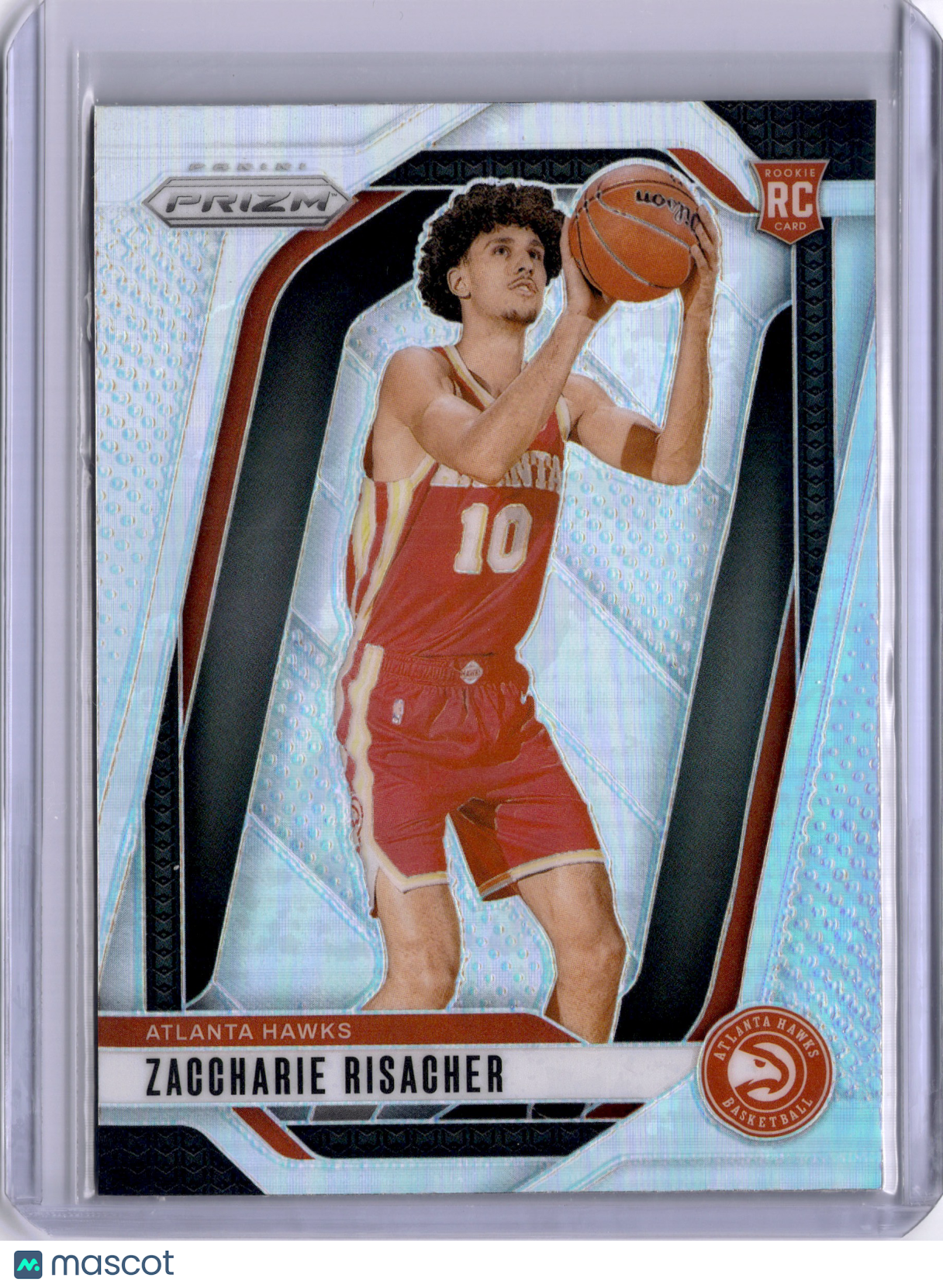 Zaccharie Risacher 2024-25 Panini Prizm Silver Rookie RC Hawks