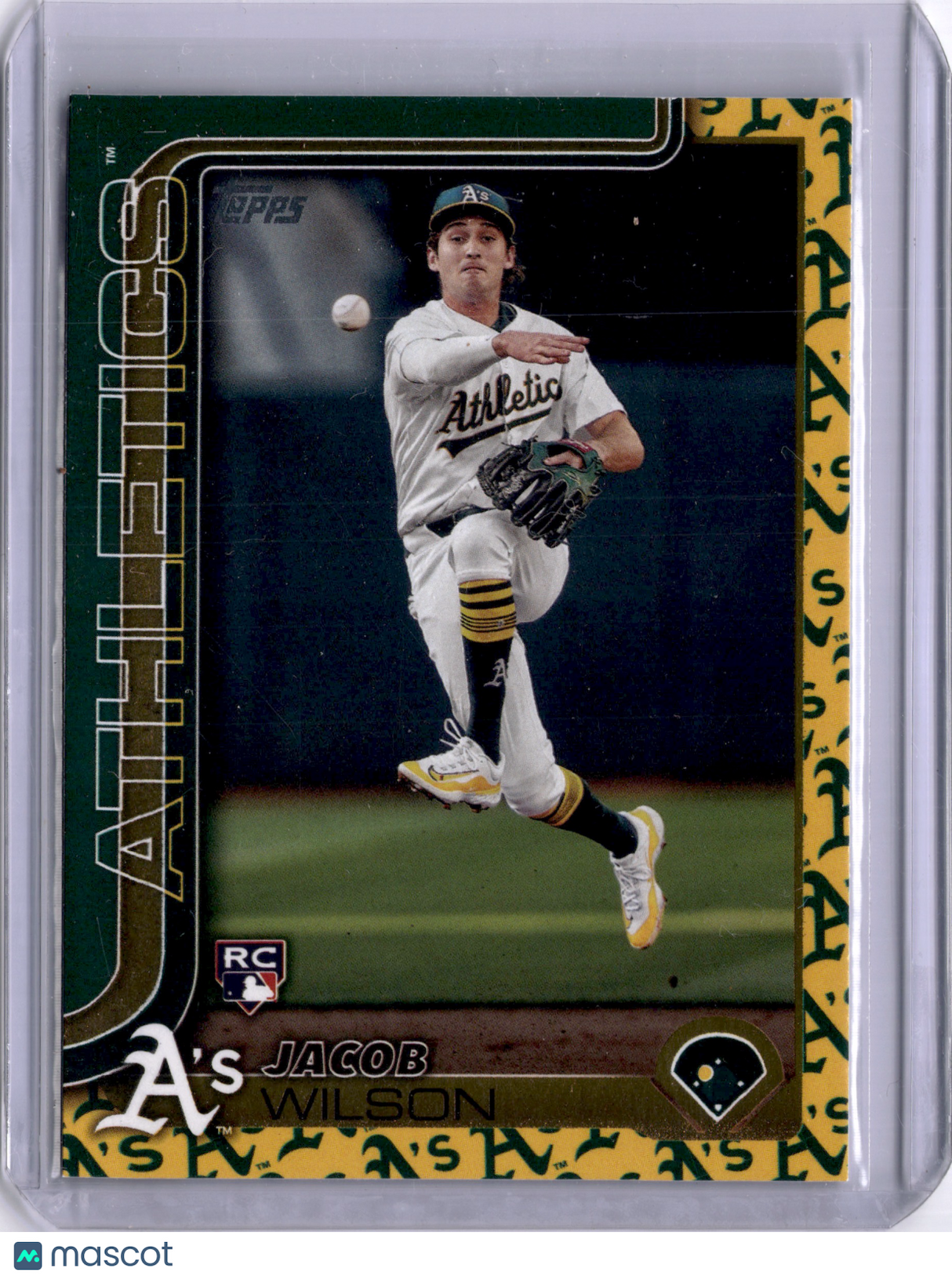 Jacob Wilson 2025 Topps Team Logo Border Rookie RC A's SP