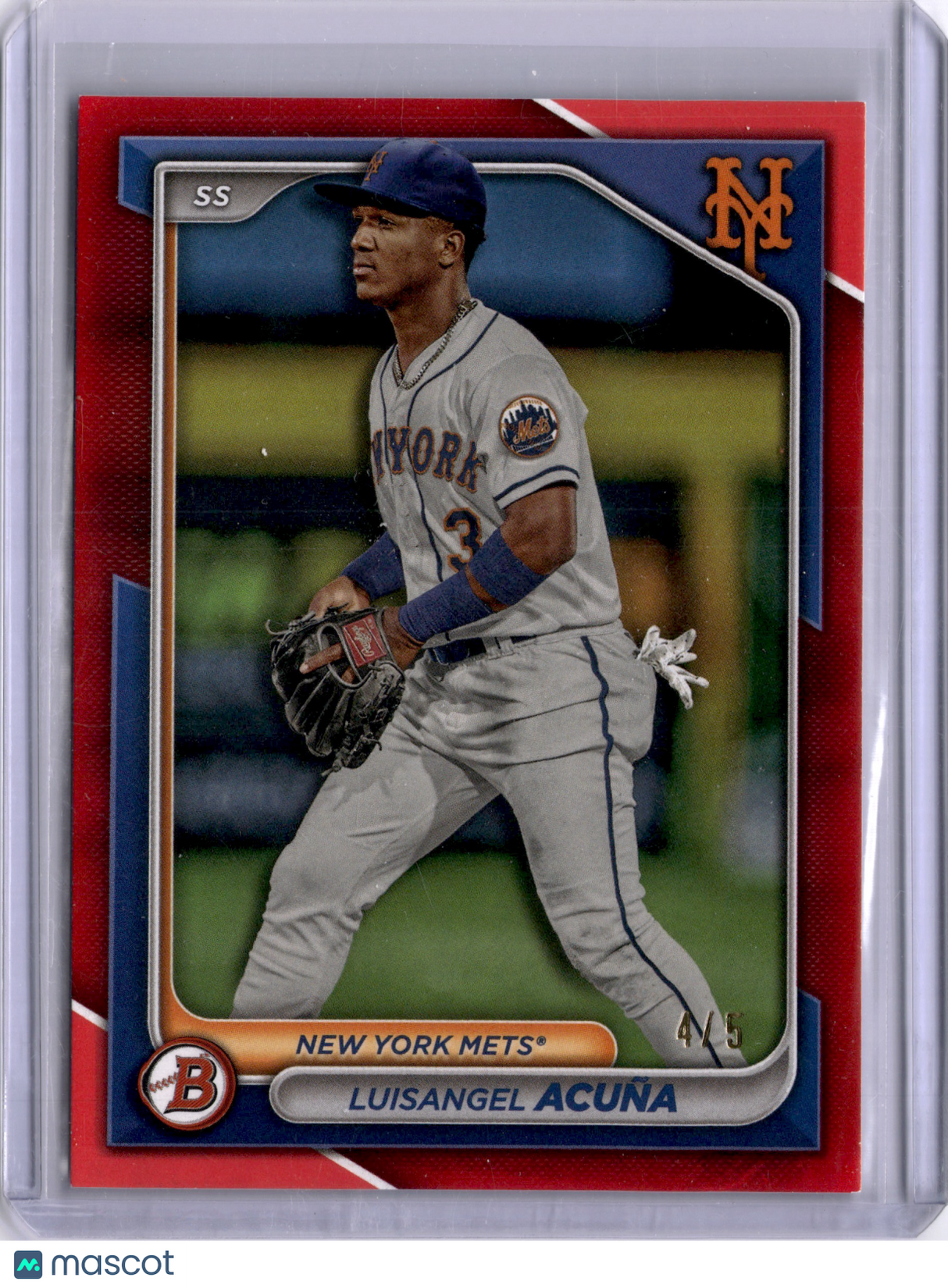 Luisangel Acuna 2024 Bowman Prospects Red Paper 4/5 Mets