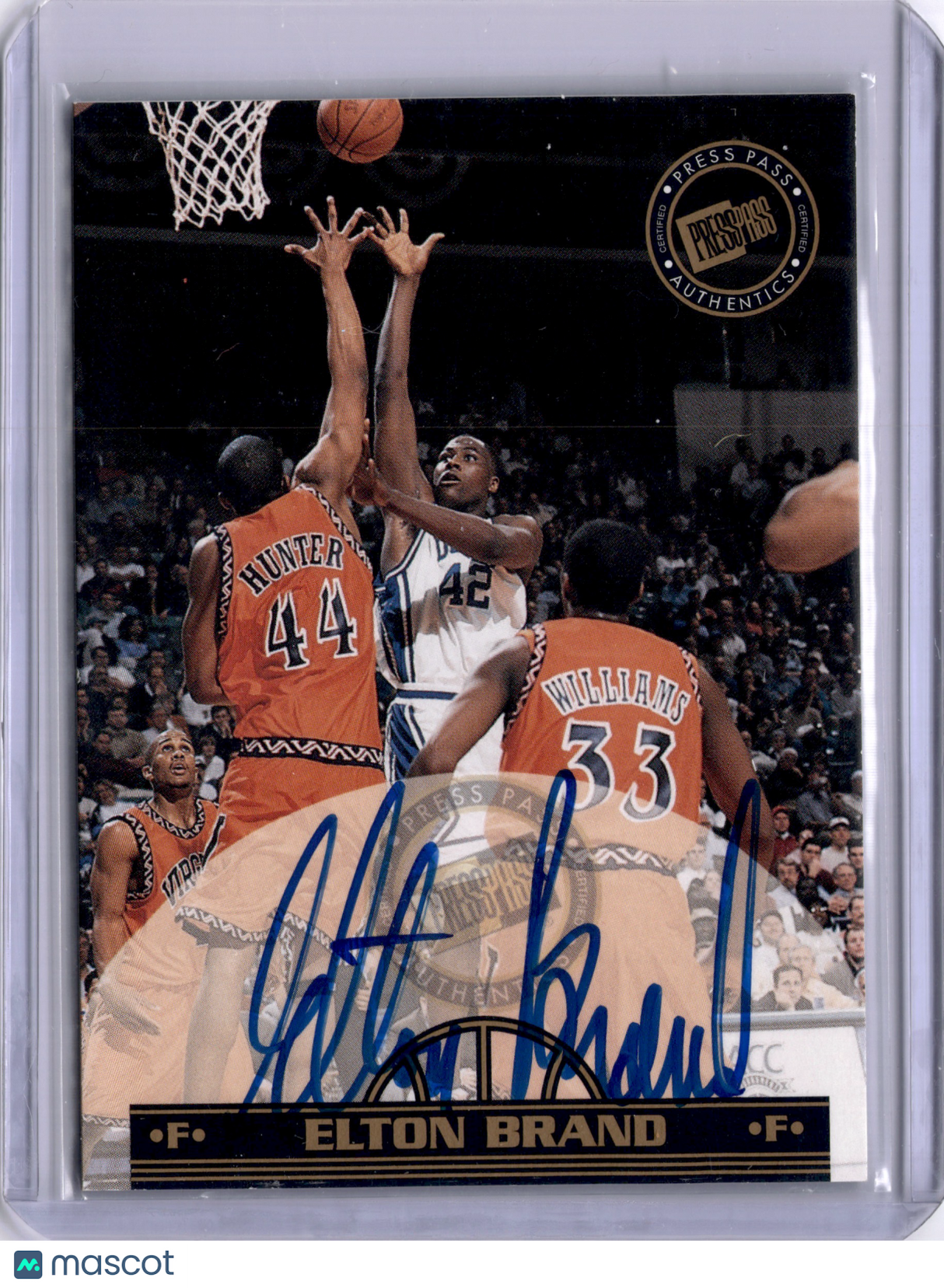 Elton Brand 1999 Press Pass Autographs /100 Duke Auto