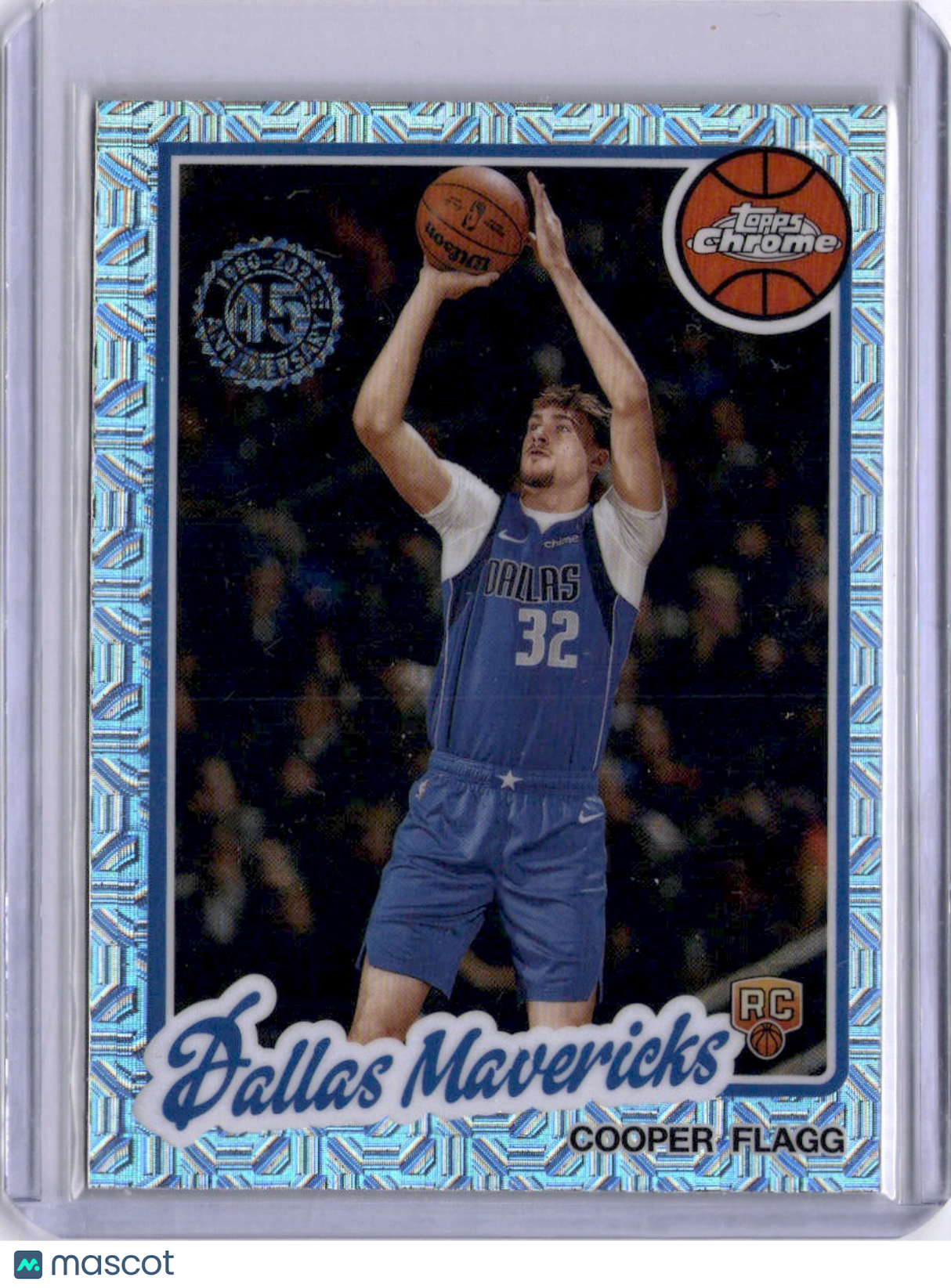 Cooper Flagg 2025-26 Topps Chrome 45 Anniversary Mojo Rookie RC Mavericks