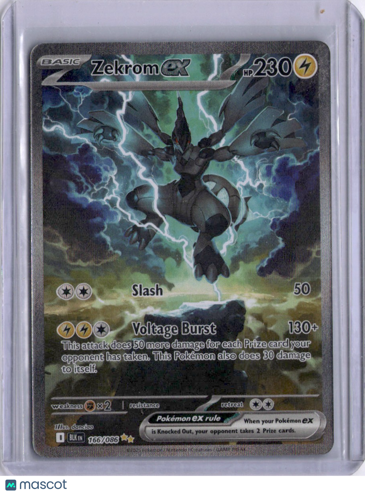 Zekrom EX 2025 Pokemon Black Bolt #166/86 Special Illustration Rare