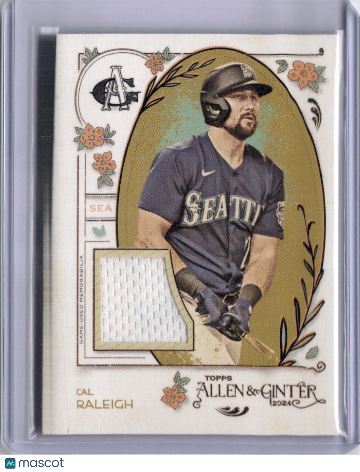 Cal Raleigh 2024 Topps Allen & Ginter Relic Patch Mariners