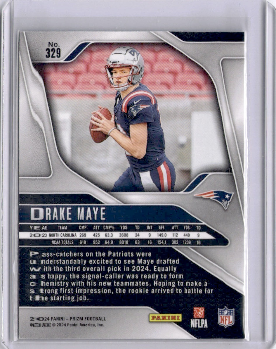 Drake Maye 2024 Panini Prizm Rookie RC Patriots