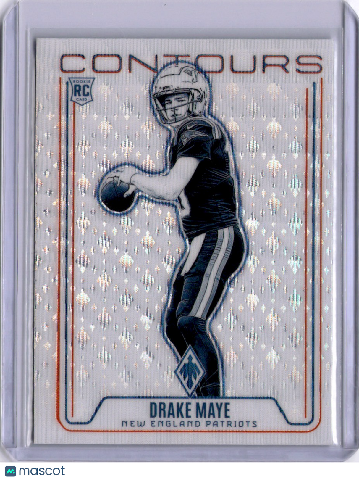 Drake Maye 2025 Panini Phoenix Contours Wave Rookie RC Patriots