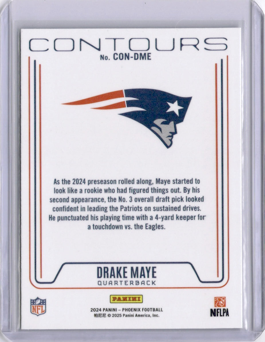 Drake Maye 2025 Panini Phoenix Contours Wave Rookie RC Patriots