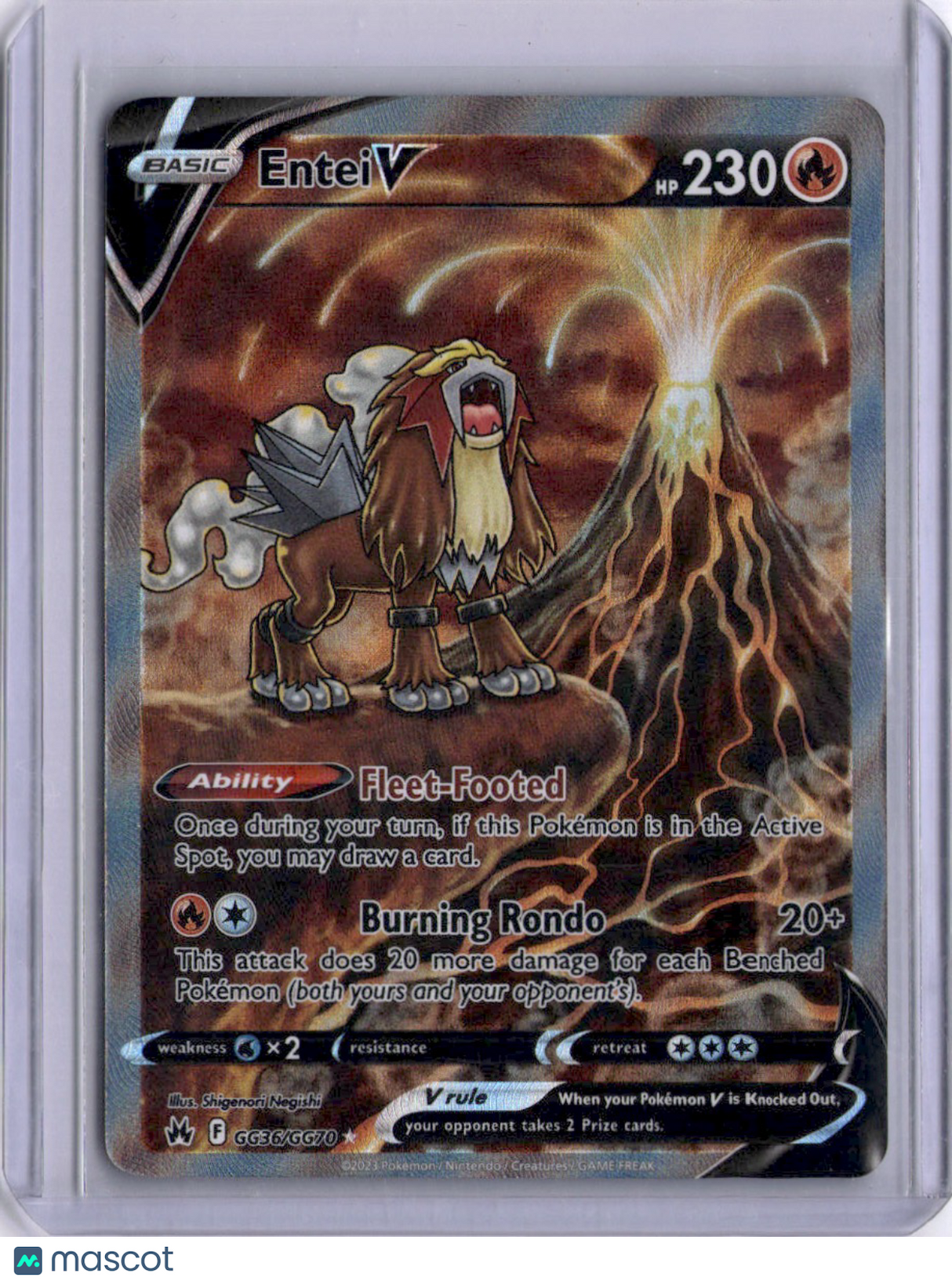 Entei V 2022 Brilliant Stars 22/172 Full Art Pokemon TCG