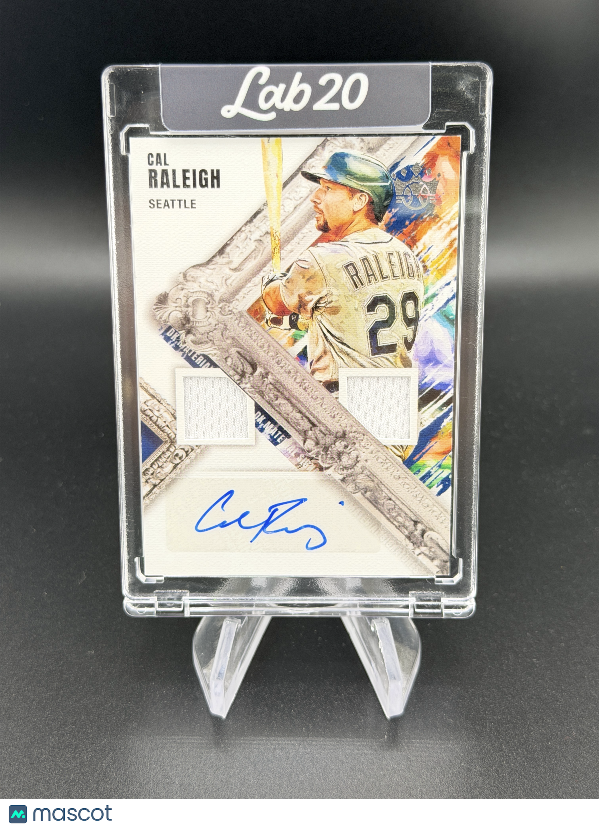 Cal Raleigh 2022 Panini Diamond Kings Dual Patch Auto Mariners