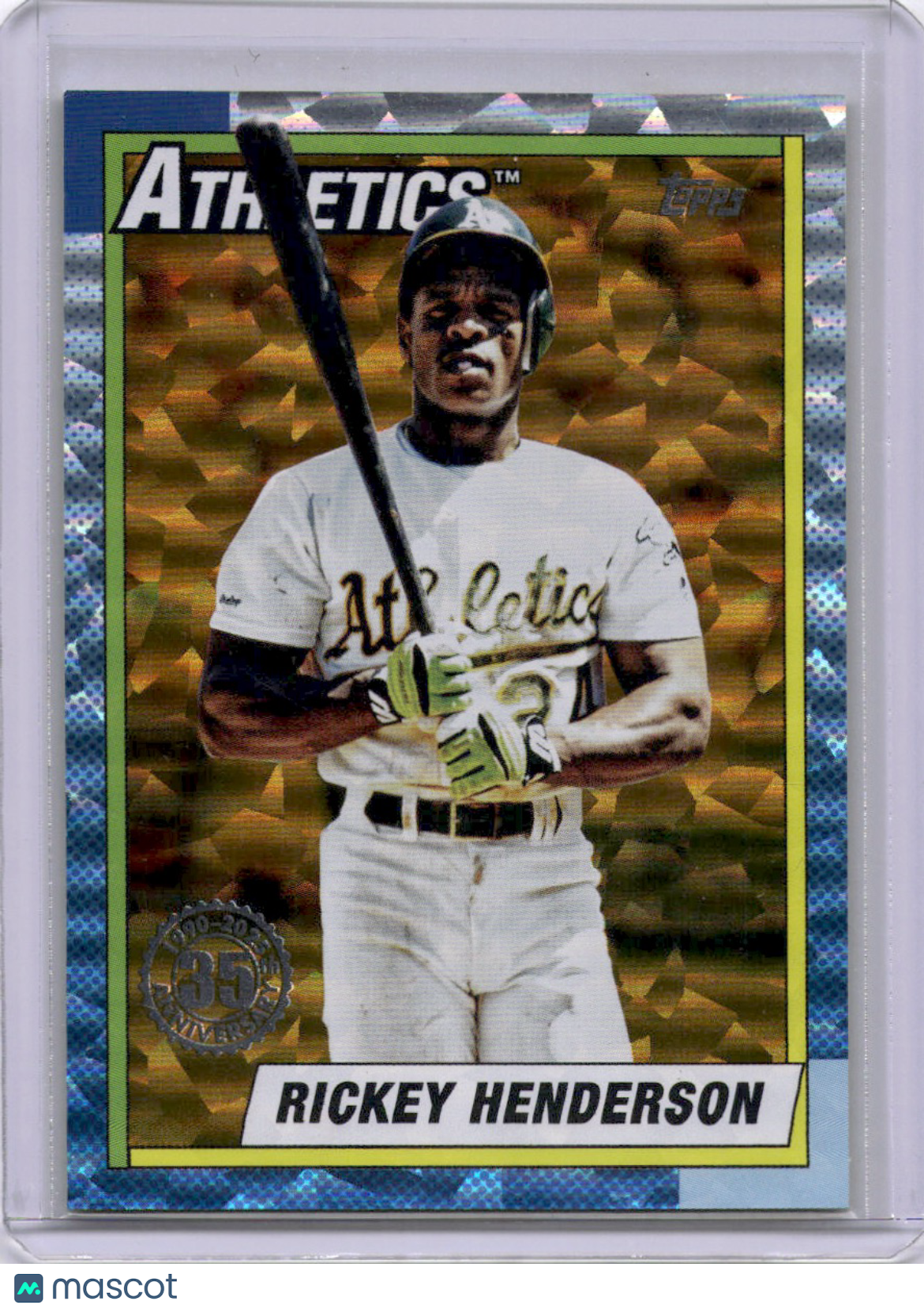 Rickey Henderson 2025 Topps 1990 Topps Gold Crackle Foil /50