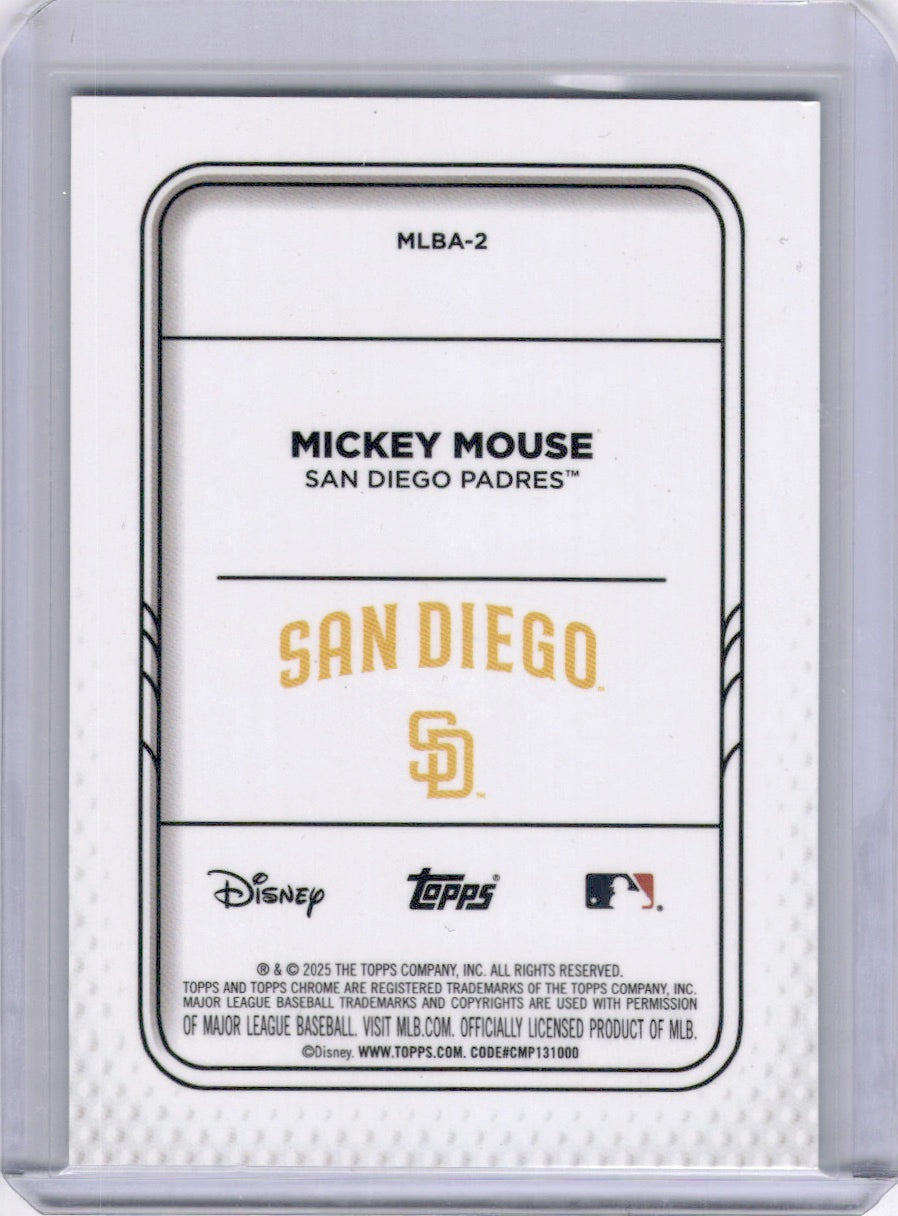 Mickey Mouse San Diego Padres 2025 Topps Chrome Update Disney Mickey and Friend