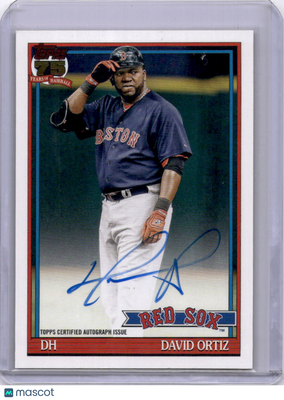David Ortiz 2026 Topps Series 1 On Card Auto 1991 Red Sox