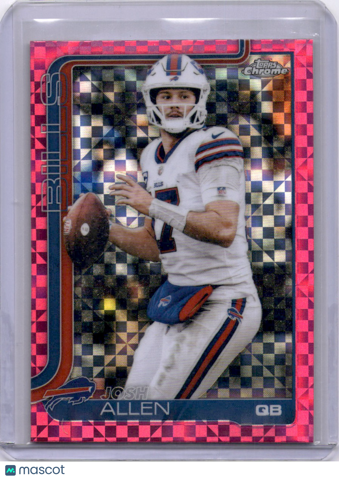 Josh Allen 2025 Topps Chrome Pink X-Fractor Bills