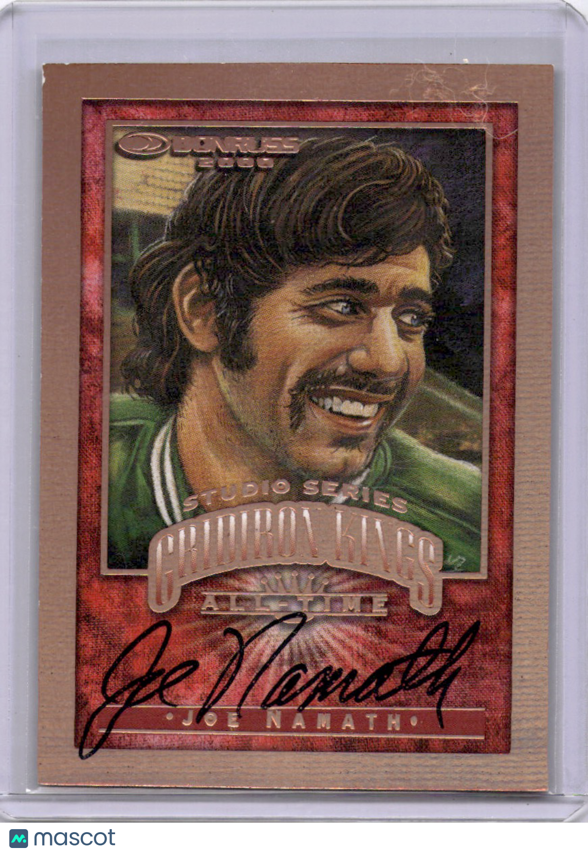 Joe Namath 2000 Donruss Studio Series Gridiron Kings Auto /250 Jets HOF