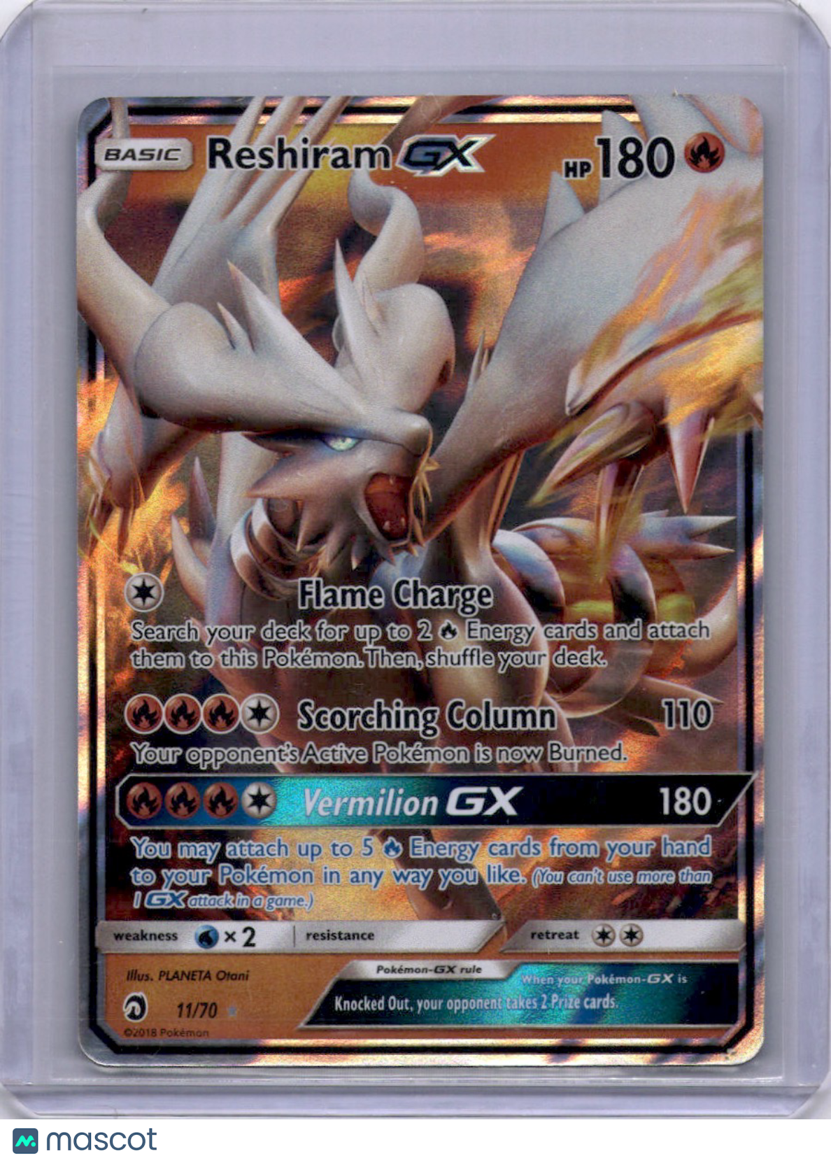 Reshiram GX 2018 Dragon Majesty 11/70 Ultra Rare Pokemon TCG