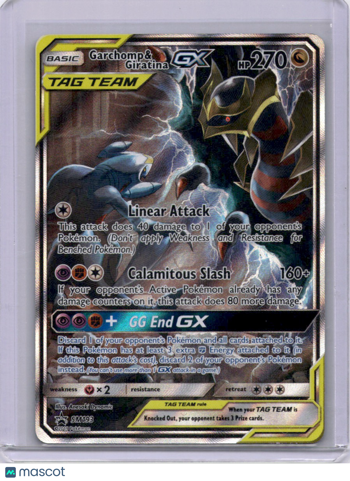 Garchomp & Giratina GX 2019 Black Star Promos SM193 Full Art Tag Team