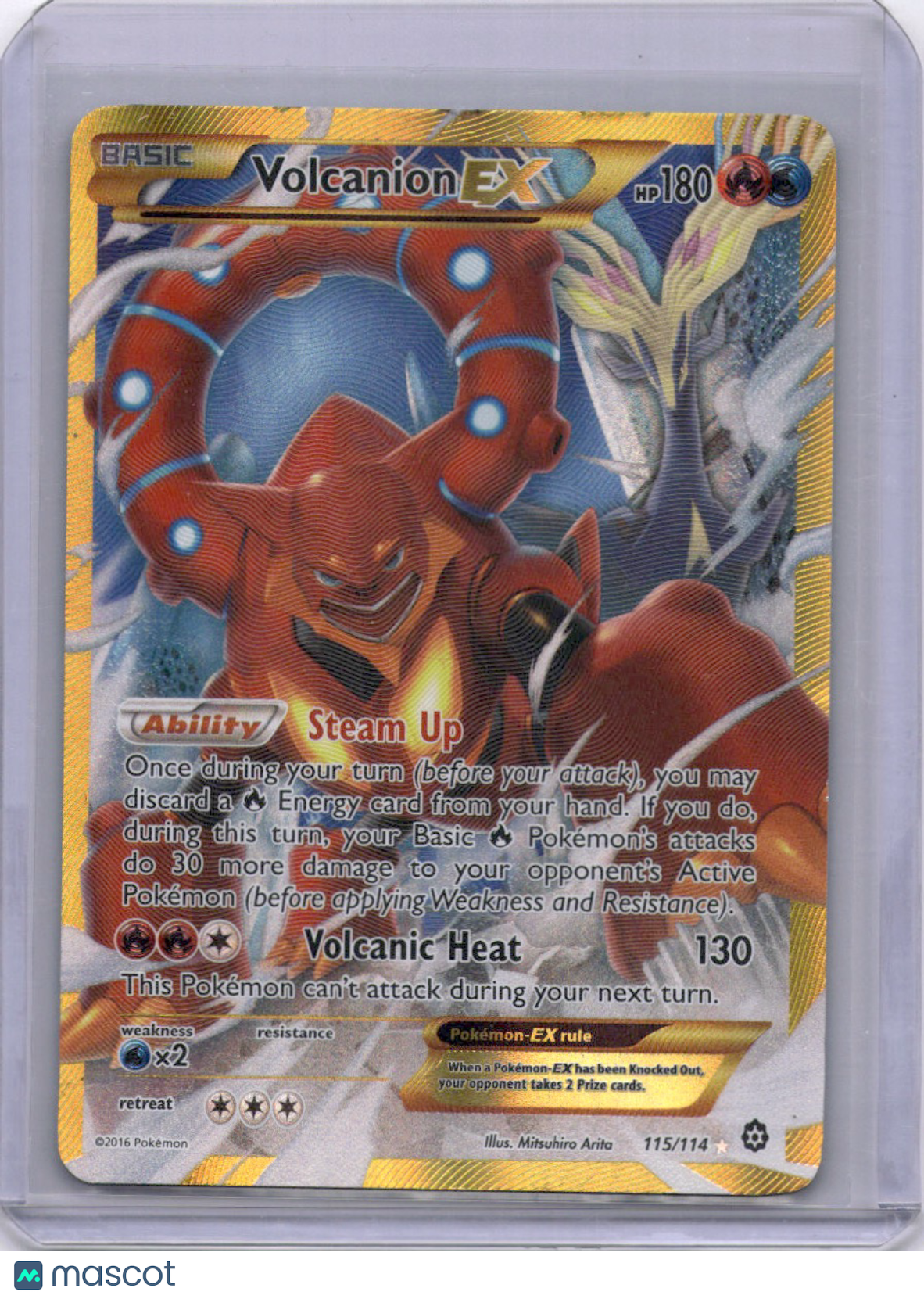 Volcanion EX 2016 Steam Siege #115/114 SR Full Art Pokemon TCG