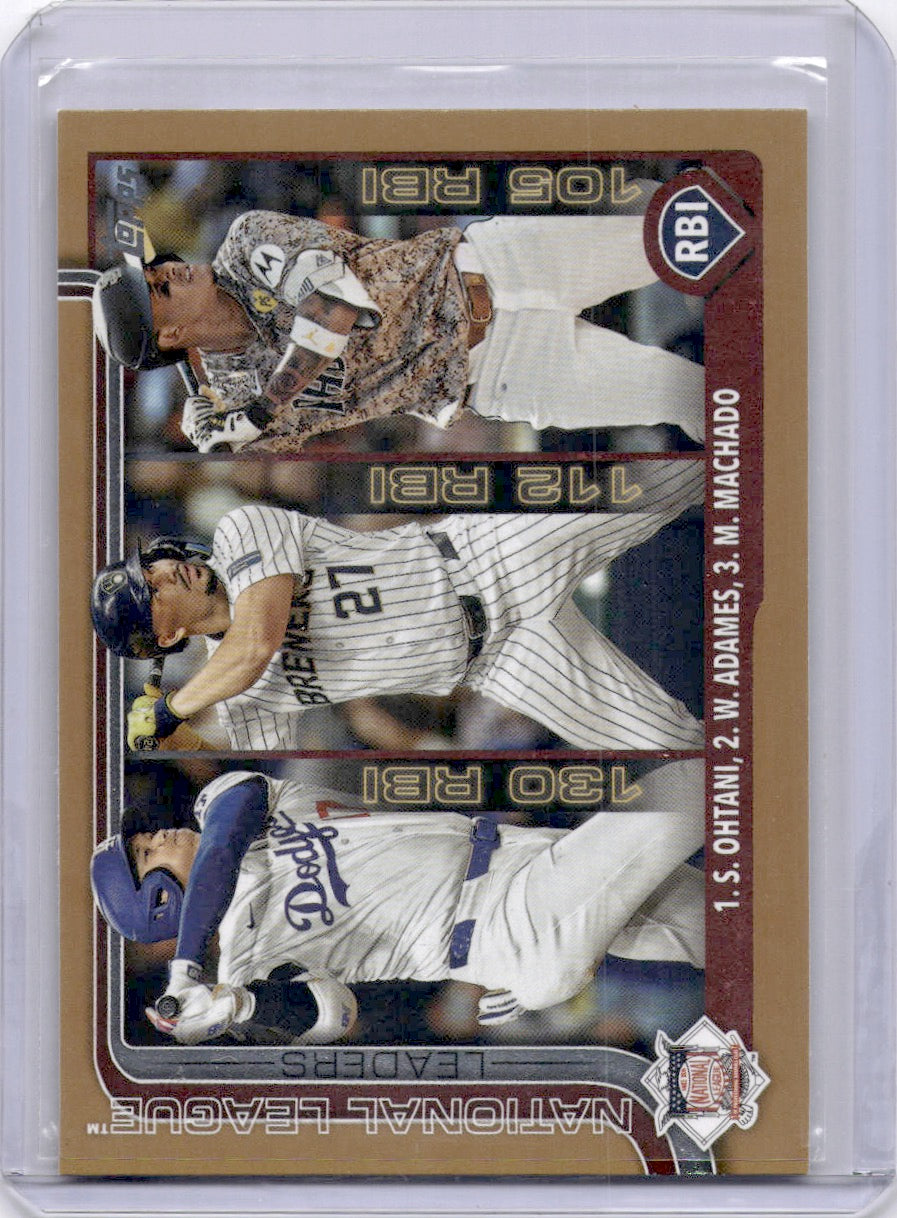 Shohei Ohtani Willy Adames Manny Machado 2025 Topps Series One /2025 Gold