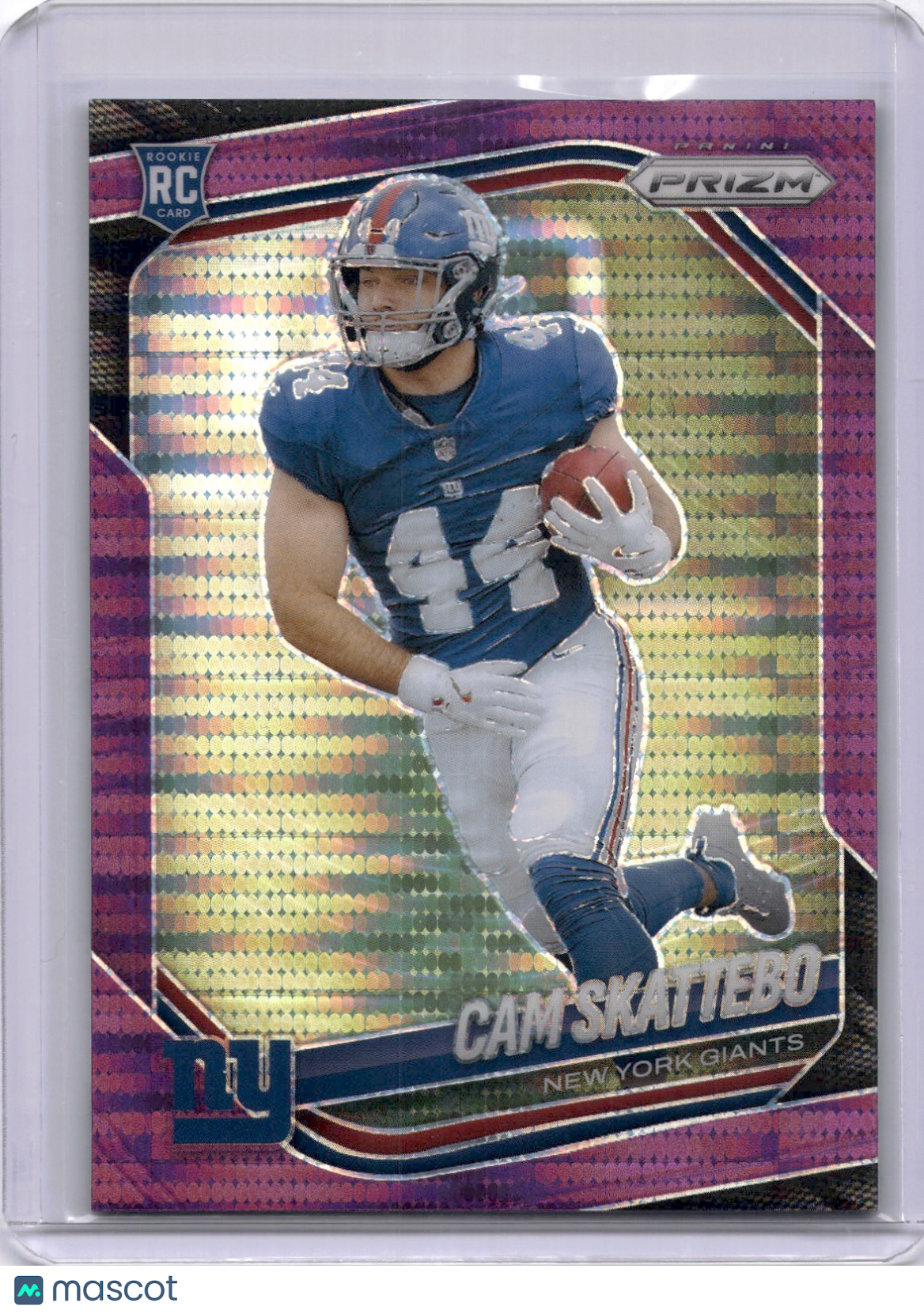 Cam Skattebo 2025 Panini Prizm Purple Pulsar Rookie RC Giants