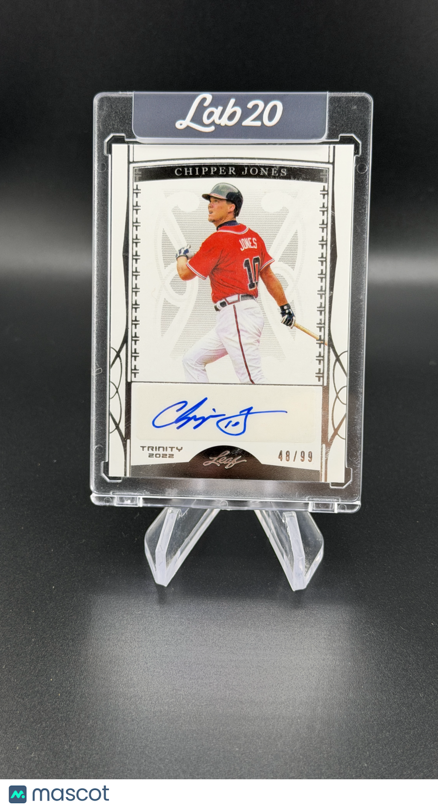 Chipper Jones 2022 Leaf Trinity Auto /99 Braves HOF