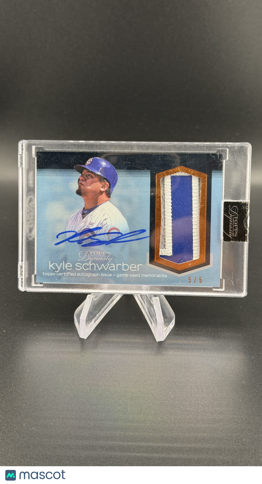 Kyle Schwarber 2018 Topps Dynasty Auto Patch 5 /5 Cubs