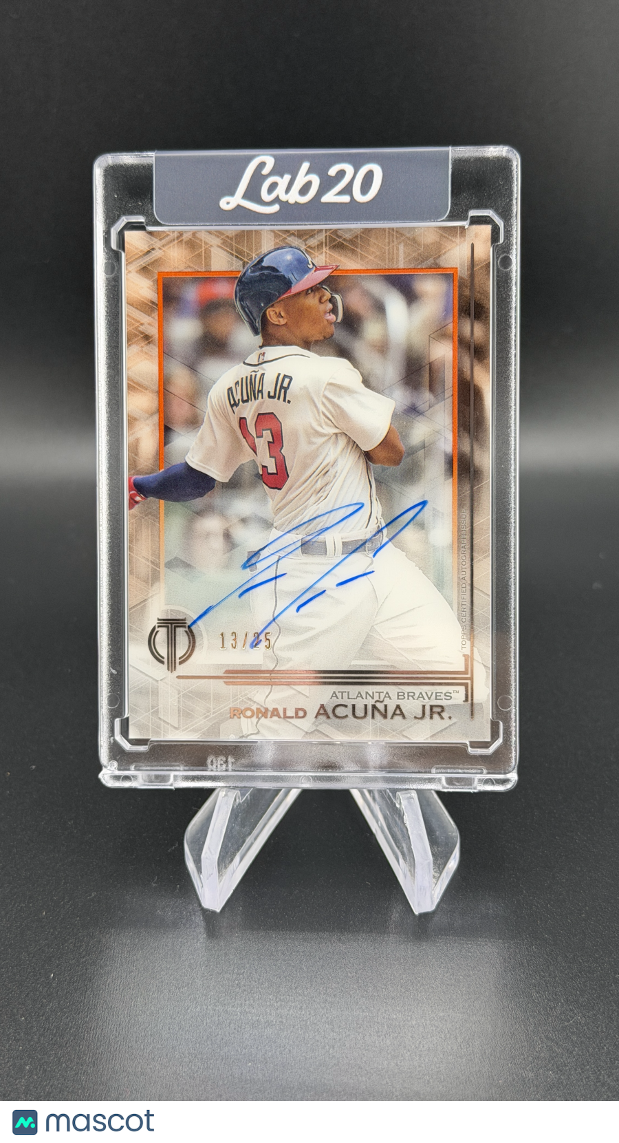 Ronald Acuna Jr 2019 Topps Tribute Orange Auto /25 Braves