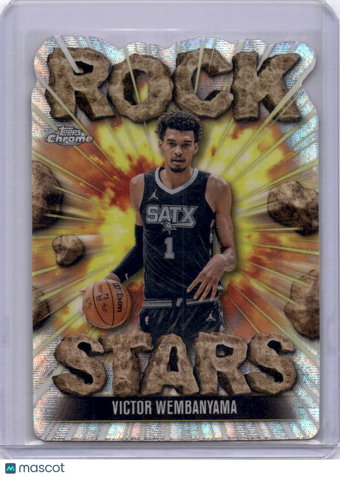 Victor Wembanyama 2025 Topps Chrome Rock Stars Short Print Insert Basketball