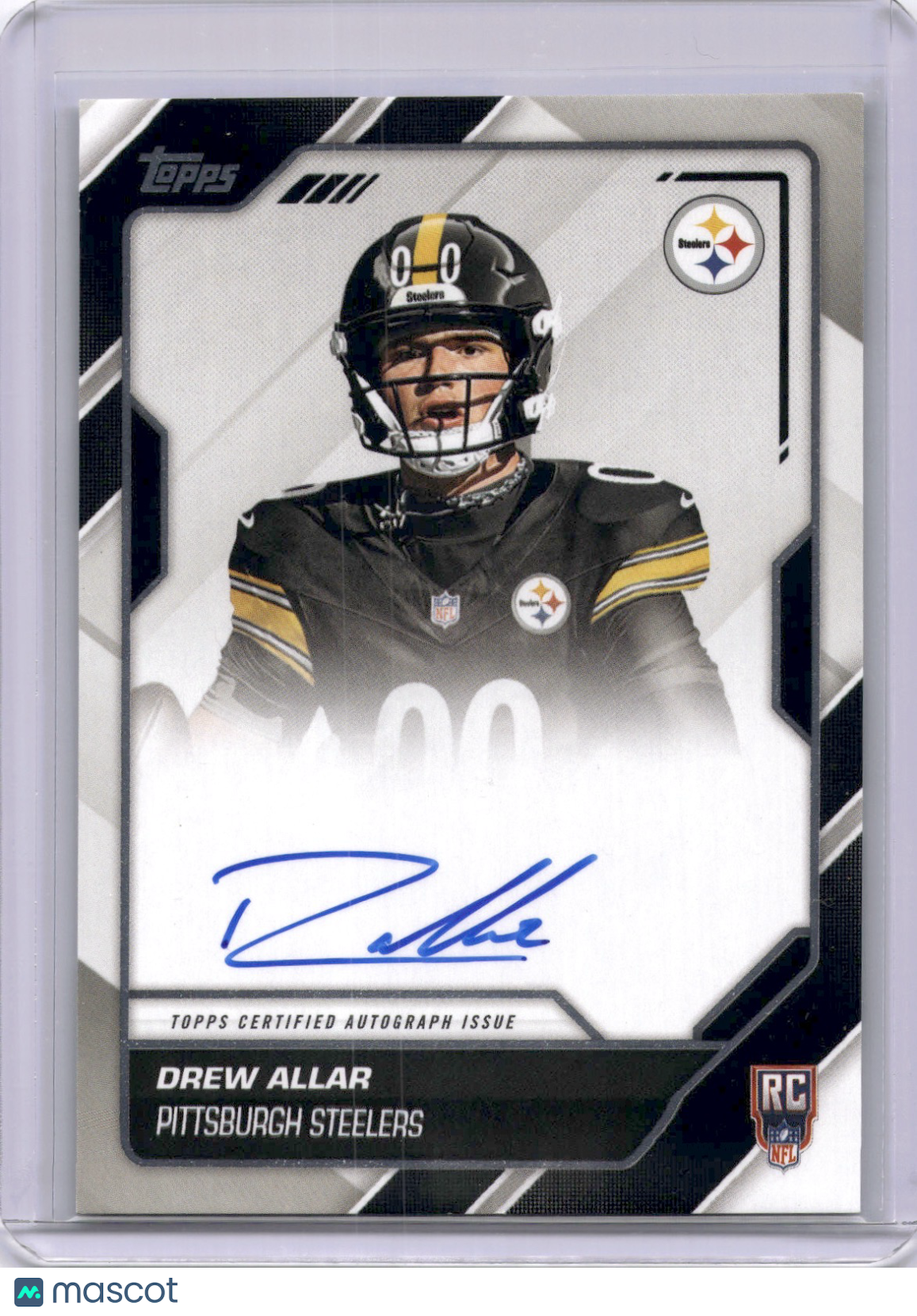 Drew Allar 2026 Topps Flagship First Signatures Rookie RC On Card Auto Steelers