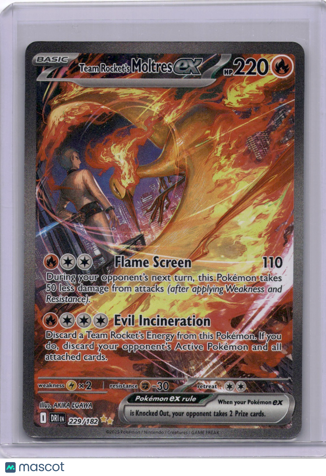 Team Rocket's Moltres EX 2025 Destined Rivals 229/182 SAR
