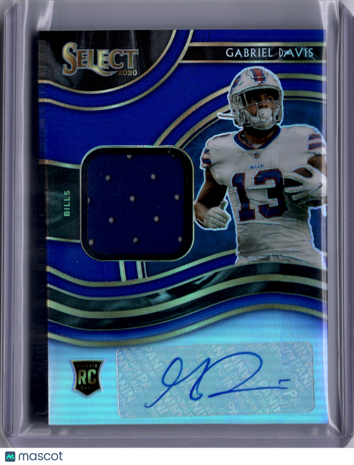 Gabriel Davis 2021 Panini Select Prizm Blue /75 Auto Patch RPA Rookie RC