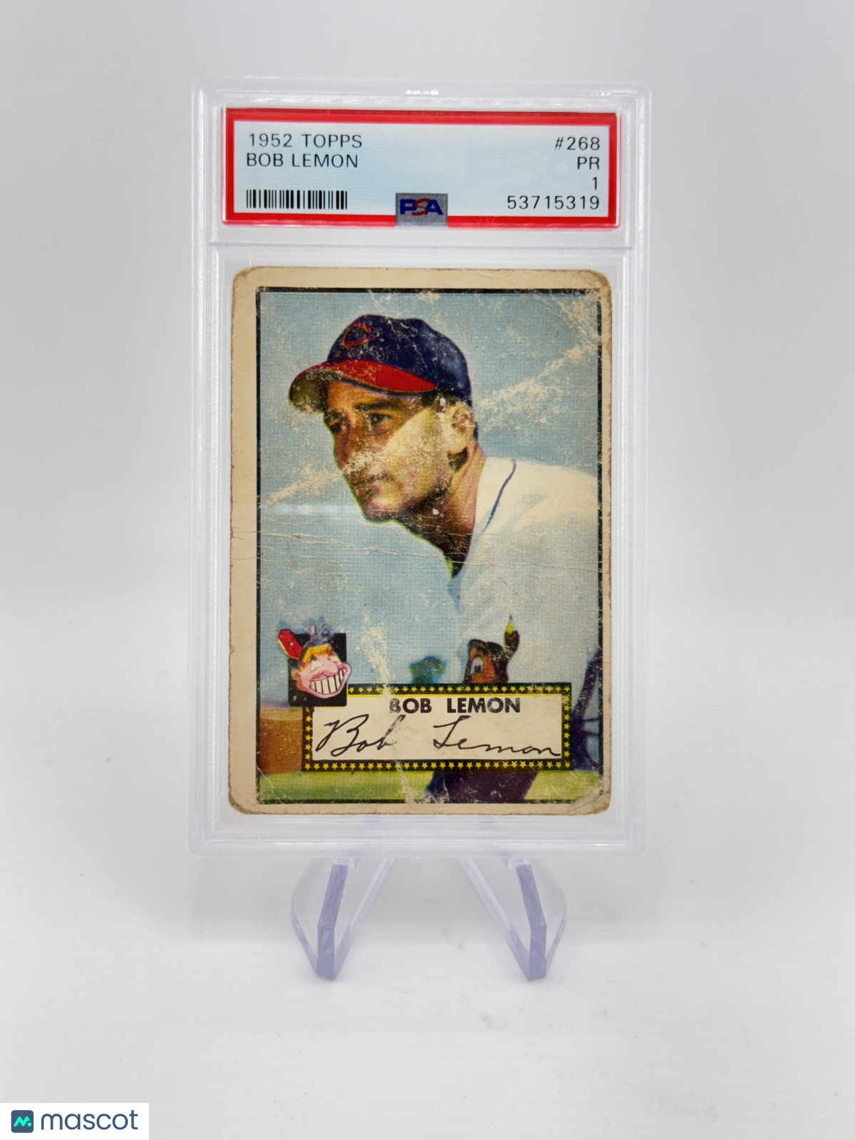 Bob Lemon 1952 Topps #268 PSA 1 Cleveland Indians HOF