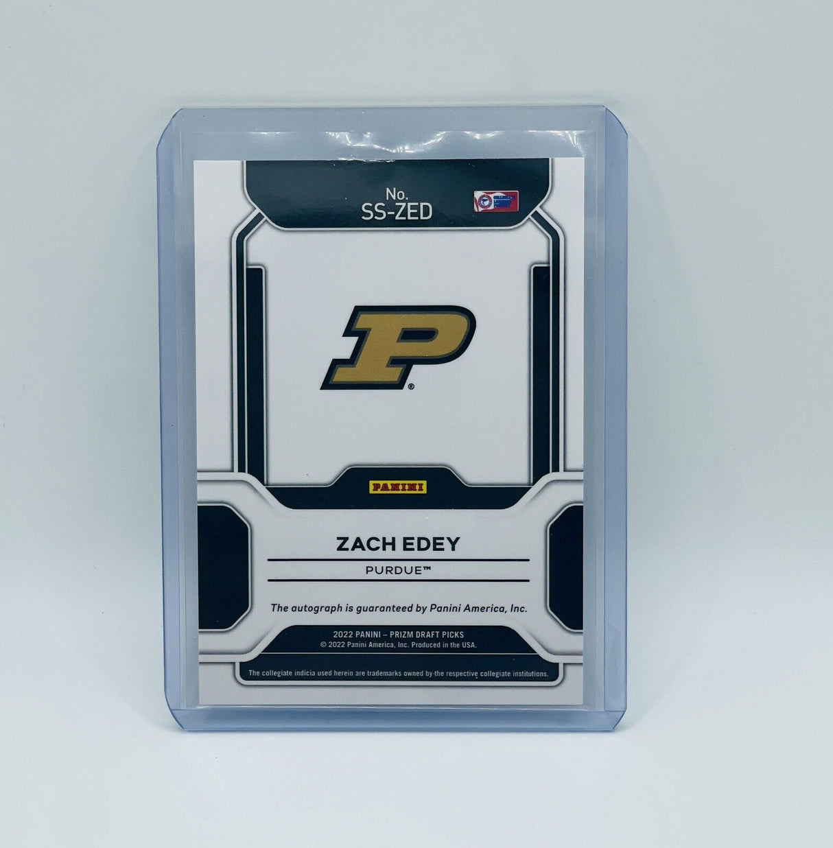 ZACH EDEY - 2022-23 Panini Prizm Draft Picks Sensational Signature AUTO Purdue
