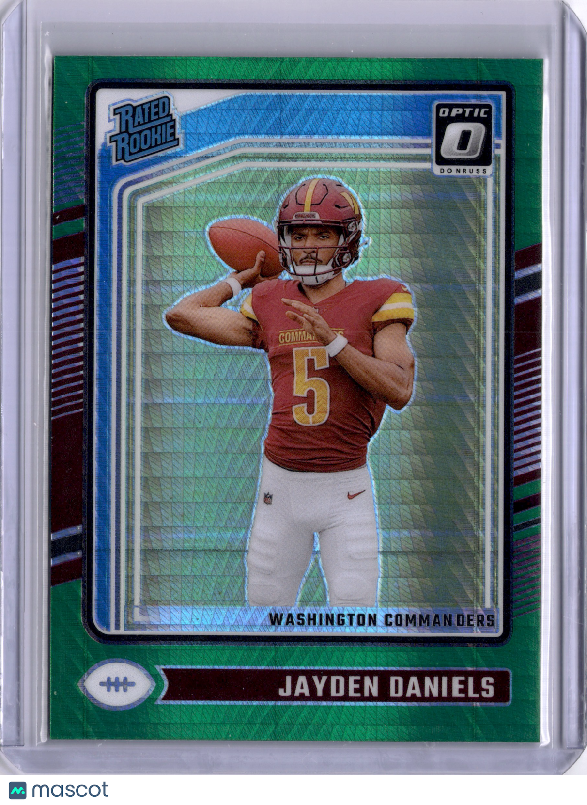 Jayden Daniels 2024 Panini Donruss Optic Preview Green Hyper Rookie RC