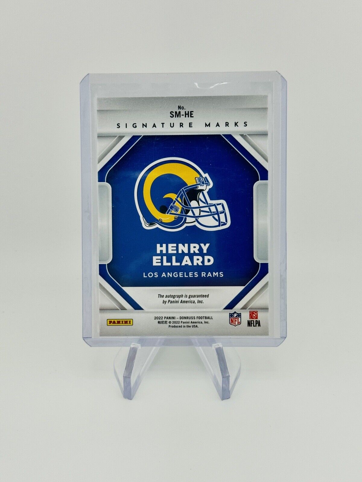 Henry Ellard 2022 Donruss Football Signature Marks Orange Auto HOF Rams