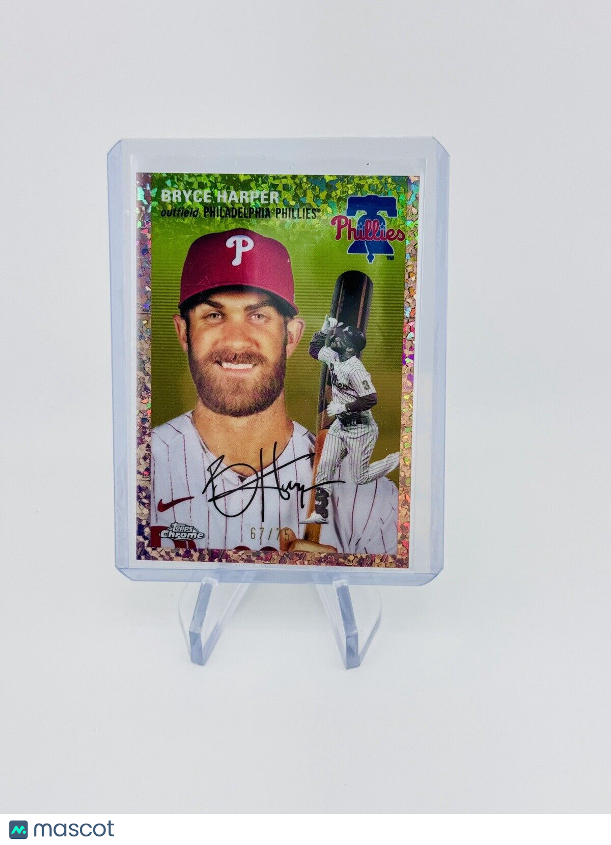 Bryce Harper 2023 Topps Chrome Platinum Rose Refractor /75 Phillies