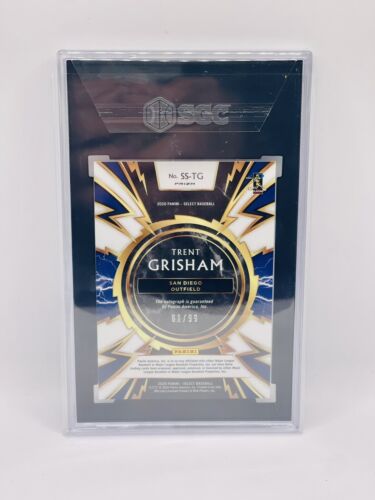 Trent Grisham Rookie Auto 2020 Select Sparks Auto /99 Prizm SGC 10