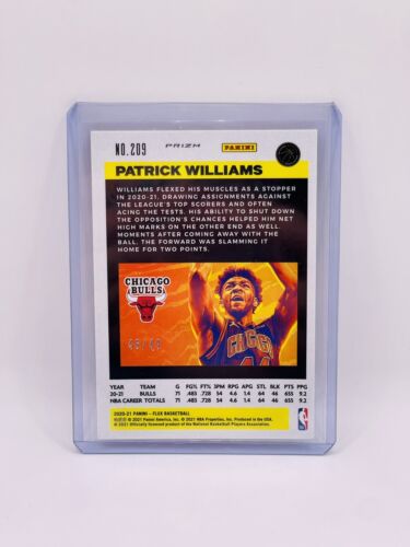Patrick Williams 2020-21 Panini Flux Red Mojo /49 Rookie RC Bulls